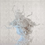 Untitled (Flowers), 2011, plaster, wire, chiffon, lace, bone, 83 x 55 x 55cm