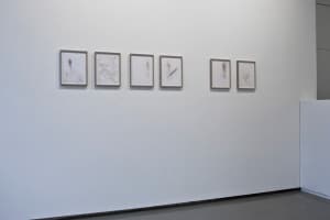 Untitled (Traces), 2010, cigarette ash, blood, bone, framed 37 x 27cm