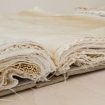 a recollection, 2014, portrait linen, bookboard, antique linens, (each) 37 x 27 x 6cm