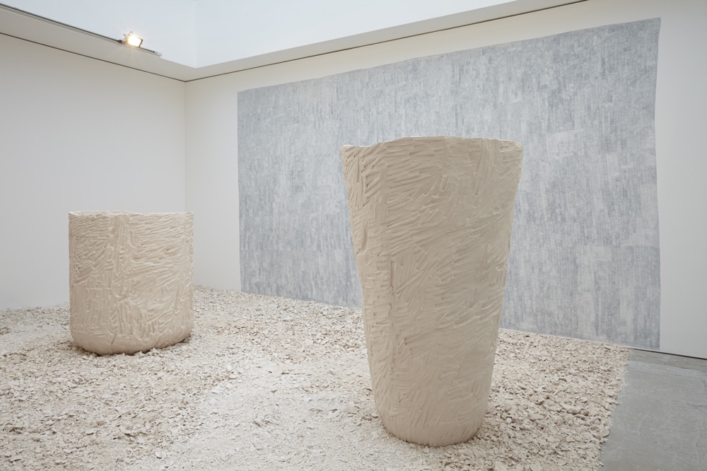 Untitled (pots), 2015, plaster, dimensions variable
