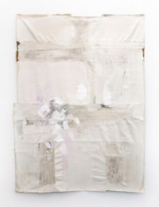 Canvas II, 2016, canvas, linen, plaster, paint, colouring pencil, 205 x 150cm